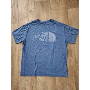 The North Face Logo Blue Crew Neck Graphic T-Shirt Womens Size Large
